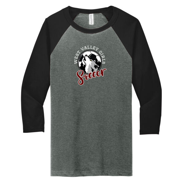 WVGS Number Sleeve - Unisex 3/4 Sleeve Baseball Tee Thumbnail