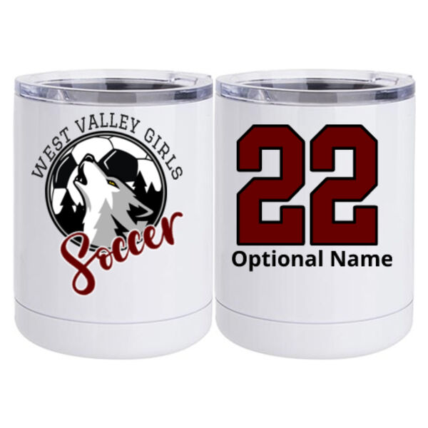WVGS with Optional Personalization - 10 oz White Stainless Steel Short Tumbler Thumbnail