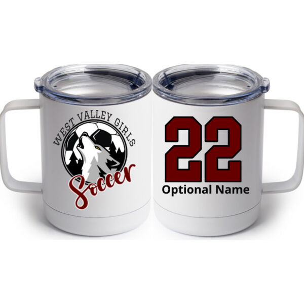WVGS with Optional Personalization - 10 oz White Stainless Steel Coffee Mug Thumbnail