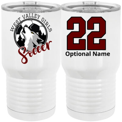 WVGS with Optional Personalization - 20 oz. Tall Stainless Steel Vacuum Insulated Tumbler White Thumbnail