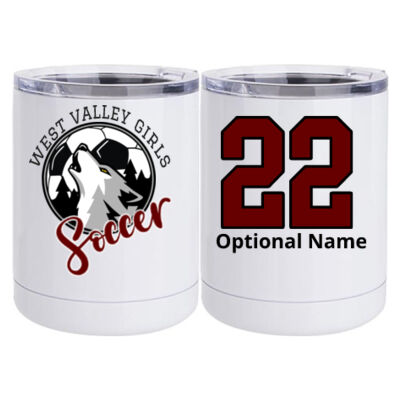 WVGS with Optional Personalization - 10 oz White Stainless Steel Short Tumbler Thumbnail