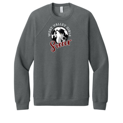 WVGS Number Sleeve - Unisex Sponge Fleece Raglan Sweatshirt Thumbnail